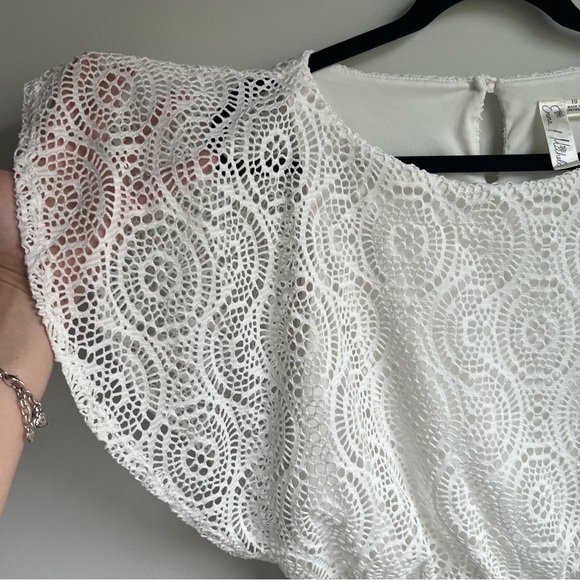 Emma & Michele White Dolman Sleeve Mini Sundress - Picture 3 of 6